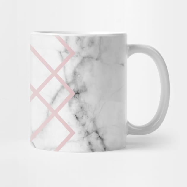 Real White Marble Blush Pink by fivemmPaper